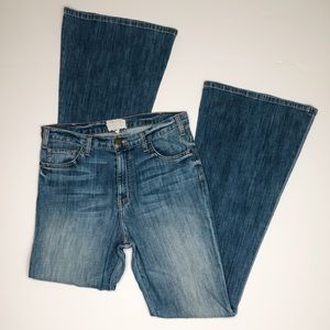 Current/Elliott Jeans - Current/Elliot The High Waist Bell in Canteen Blue Current/Elliott Jeans - Current/Elliot The High Waist Bell in Canteen Blue